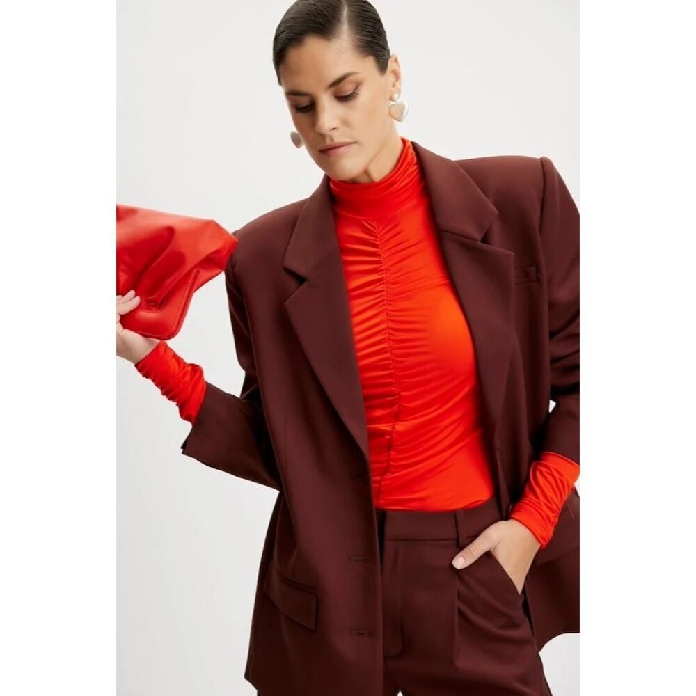 GESTUZ Paula Oversized chocolate Blazer size 38/ US 8 - Picture 2 of 10
